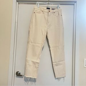 banana republic - high rise straight jean - women’s - winter white/cream - 31